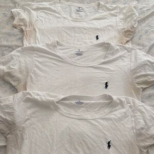 3 Polo by Ralph Lauren Kids Classic White Tees